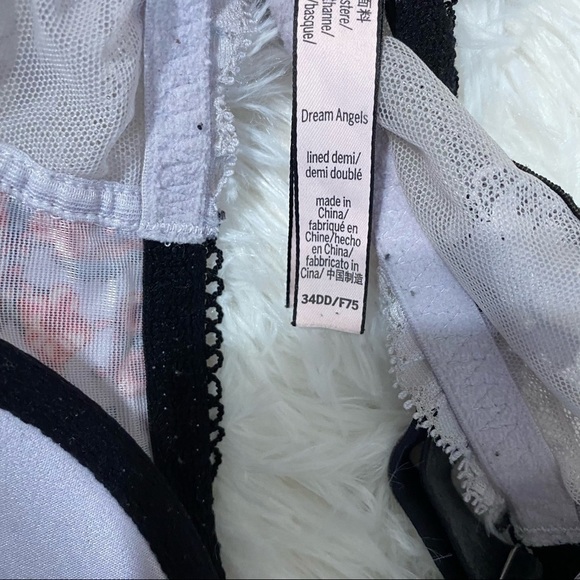 VICTORIA'S Secret Angels Lined Demi Bra. Floral Size 34DD - Picture 7 of 7